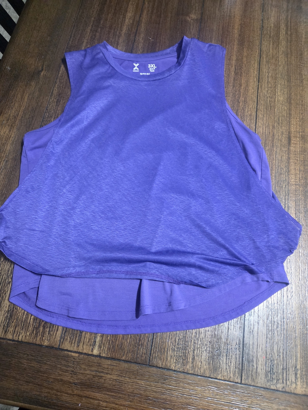 Xersion Purple Girls' Plus Layered Athletic Tank Top